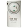 Ikona: AKCE ECOLITE Zásuvka s orientačním světlem a 2x USB porty XFZB USB, XFZB-01/01N/USB N17